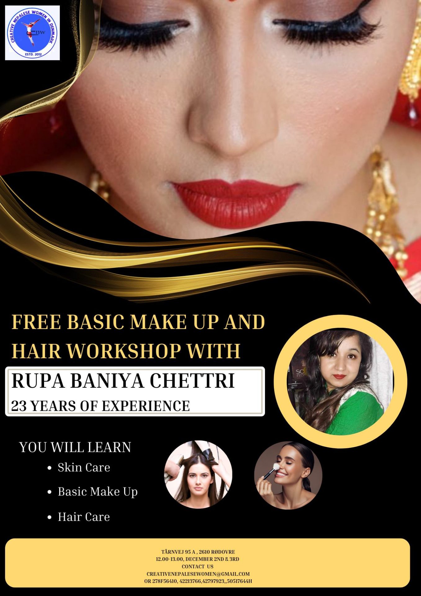Hair and Make up Workshop | NRNA Denmark creative scaled